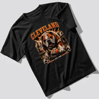 Vintage distressed Cleveland Dawg Pound t-shirt with bulldog and team name