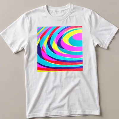 Colorful, geometric abstract spiral waves with the text 'REFLECTED LIGHTS N.2'.