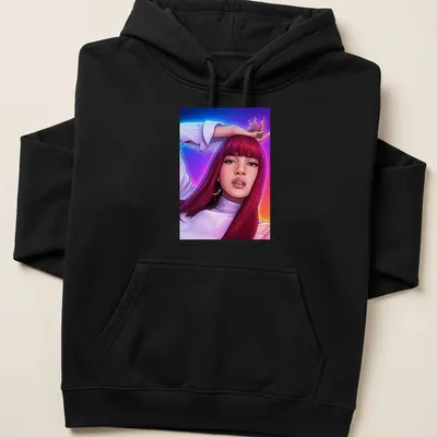 Comic book illustration of a glamorous red-haired woman in vibrant colors — printed on a unisex hoodie