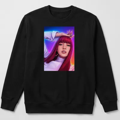Comic book illustration of a glamorous red-haired woman in vibrant colors — printed on a unisex sweatshirt