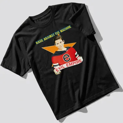 Vintage Rage Against The Machine shirt with superhero boy and bold text — printed on a unisex t-shirt