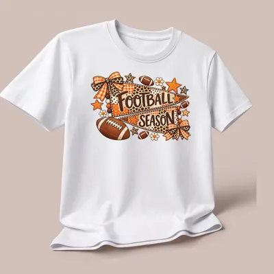 Vintage patchwork Football Season t-shirt with flags and footballs — printed on a unisex t-shirt (angled view)