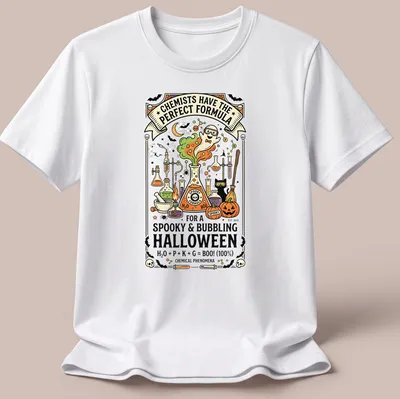 Colorful cartoon design of bubbling potion and lab equipment for Halloween