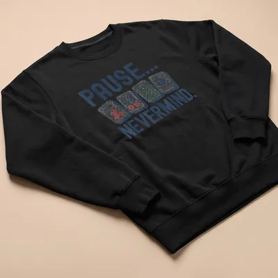 Playful Mahjong graphic tee with colorful Mahjong tiles and humorous text — printed on a unisex sweatshirt