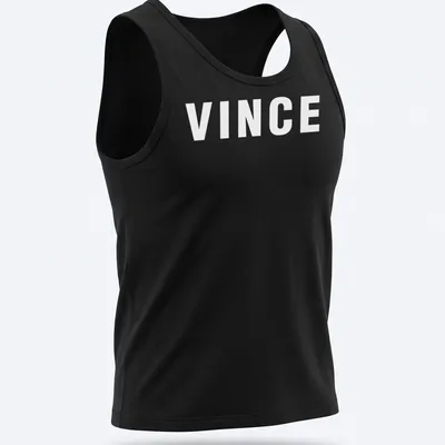 Bold typography t-shirt featuring the phrase The Color Of Money with money graphics in green, black, and white. — printed on a tank top