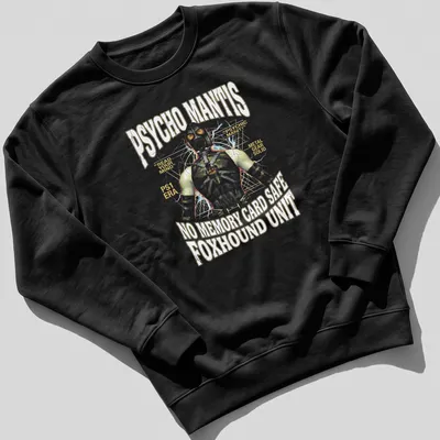 Retro distressed t-shirt featuring Psycho Mantis from Metal Gear Solid — printed on a unisex sweatshirt