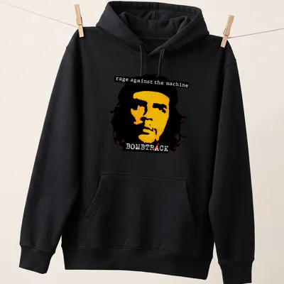 Rage Against the Machine vintage T-shirt with bold text and colors — printed on a unisex hoodie