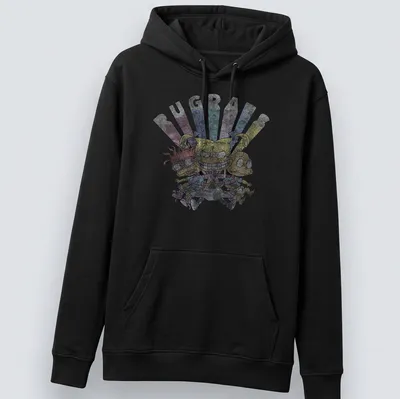 Cartoon-style Rugrats characters with smiling Angelica and bright colors — printed on a unisex hoodie