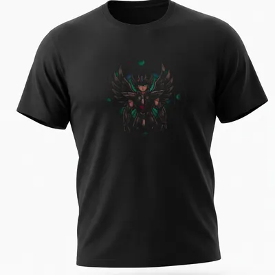Silhouette of Samurai Jin in white, green, red, and brown colors