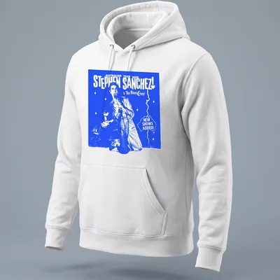 Vintage concert poster style T-shirt for Stephen Sanchez’s Australian tour 2024 — printed on a unisex hoodie