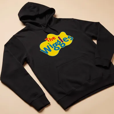 Colorful T-shirt featuring The Wiggles characters in playful style — printed on a unisex hoodie